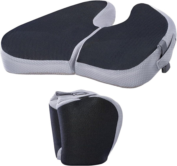 Travel Seat Cushion for Airplane, Foldable Hemorrhoid Pillows for Sitting, Airplane Seat