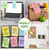 Seajan 48 Pcs Lined Sticky Notes, 4 x 6 Self Stick Note Pads, 50 Sheets/Pad, Bright Colors