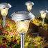 Beau Jardin 4 Pack Solar Pathway Lights White+ Color Changing Stainless Steel