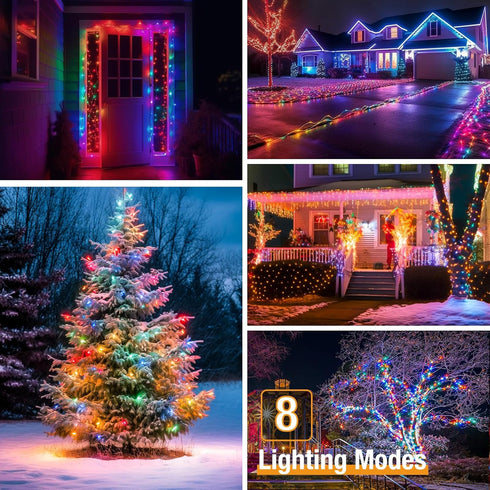 80LED 33FT 8 btfarm Solar String Lights Outdoor - Solar Fairy Lights Outside Waterproof Modes, Copper Wire Solar