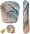 Keyboard Wrist Rest Memory Foam Ergonomic Mouse Pad with Non-Slip Rubber Base, Pink Marble