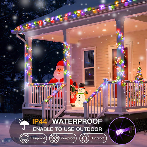 66ft 200 suddus Connectable Christmas Lights with Remote, Multicolor String Lights with Timer, Led Fairy Lights Plug