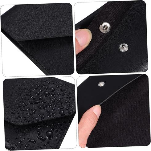 ULTECHNOVO Women's Cash Envelope Wallet, Reusable Leather Snap Wallet for Budgeting, Money Envelopes