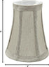 Aspen Creative 30245-2A, 2-1/2" 4" 5" Set 2 Bell Clip-On Chandelier Lamp Shade, Silver-Grey, Top x Bottom x Slant