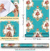 5482 Luxury Damask Peel and Stick Wallpaper 17.7" 9.8ft, Cyan Peony Floral Self Adhesive Decorative Paper