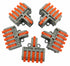 Wire Connectors, Compact Lever Wire Nuts Connectors 1 in 5 out for Quick Connect 28-12 AWG 5PCS