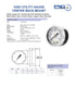PIC Gauges 102D-204E Center Back Mount Dry Pressure Gauge, 2" Dial, 0/100 psi Range