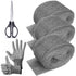 3 Pack Steel Wool Mice Control, 3.2"x10.5Ft Hole Filler for Home & Garage, DIY Bundle with Gloves & Scissors