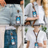 Book Lover Gifts for Women, Reading Lanyards for ID Badge, Bookshelf ID Badge Holder with Retractable Reel Clip