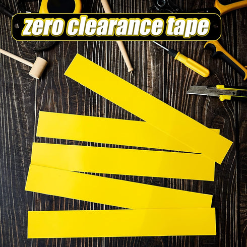 Zero Gap Woodworking Tape, PVC Self Adhesive Strips for Accurate Cuts on Miter Saw Table Saw, 2 x 14 Inch, Yellow (5