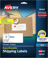 Avery Printable Repositionable Shipping Labels with Sure Feed, 2" x 4", White, 250 Blank Mailing Labels (58163)