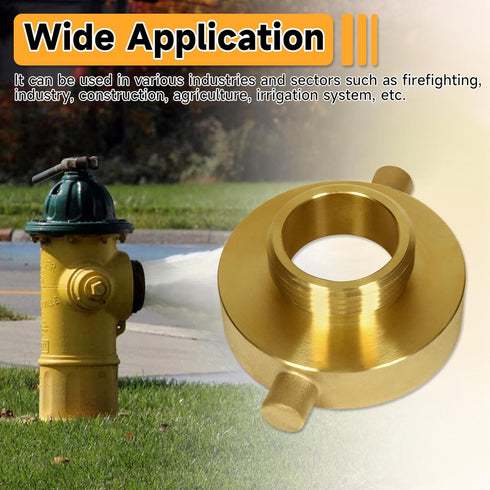 2-1/2"NH NST Female x 1-1/2" NPT Male Fire Hydrant Adapter, Brass Fire Equipment for Fire Hose