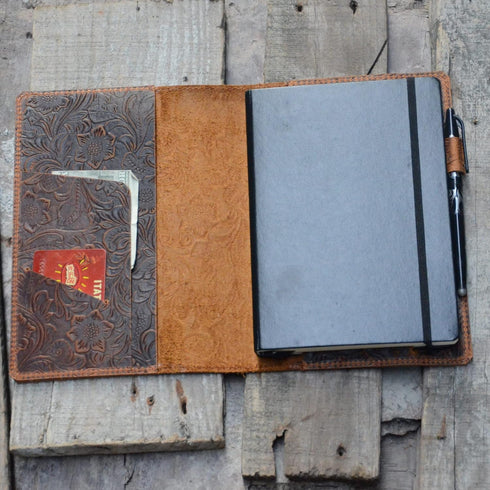 JJNUSA Leather Cover for Leuchtturm1917 Composition B5 7" x 10" - Distressed Leather Travel Journal