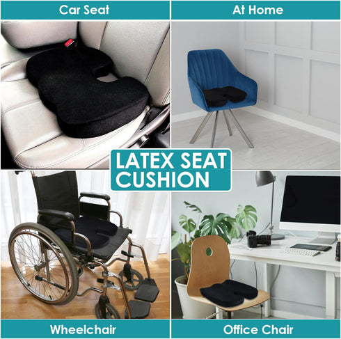 Orthopedic Memory Foam Coccyx Seat Cushion - Ideal for Home, Office, and Car