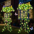 MEYCEMT Solar Hanging Garden Lights for Spring Summer, 2 Pack 66 LEDs Realistic