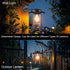 2 Pack Solar Wall Lights Outdoor, Dusk to Dawn Outdoor Lighting Fixtures Wall Sconce, Waterproof Black Exterior Lantern