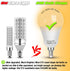 ALIDE E12 A19 A60 Bulbs 100w 2700K White,E12 Bulbs 10W 1200lm Dimmable,3Pcs LED Ceiling Fan Light Equivalent Warm Small