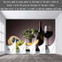 lnzCzhyre Custom Size Wall Sticker Mural Broccoli Grapes Cheese Orange Slice Red Wine for wall Decoration peelandstick