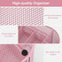 EOOUT Pink Desk Organizer - Mesh Pen Holder with 8 Compartments and 1 Drawer for Office, Home, School