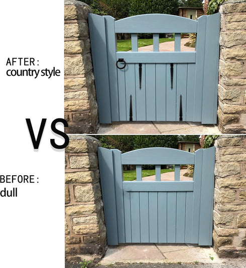 11.9 Barn Sliding Door Decorative Corner Bracket in Gate Hinge Garage Door Strap Hinges Matte Black Rustic I Bracket