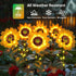 6 Pack 18 800mAh 12H IP65 Solar Flowers Outdoor Waterproof: Gifts for Mom Mothers Day - Sunflower with Vivid Large
