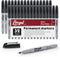 Ultra Fine Permanent Marker Bulk, 32 Pack Ultra Fine Point Black Permanent Marker Set for Doodling, Marking