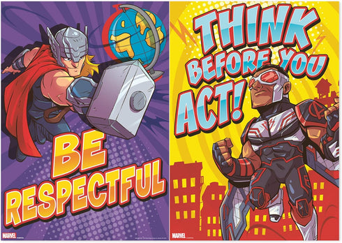 Eureka Marvel Motivational Poster Set, Bulletin Board Set, 10 Posters