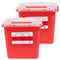 Alcedo Sharps Container for Home Use 2 Gallon (2-Pack) | Biohazard Needle