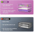 Marbrasse 3 Tier Paper Organizer, Mesh File Organizer with Handle for Home Office Supplies (Purple)