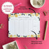 Weekly Planner Notepad, 9x7” inches, 52 Tear Off Sheets for To Do List, Notes & Schedule - Lemons