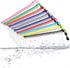 Hedume 50 Pack 10 Colors Zipper Mesh Pouch, Waterproof Plastic Zip File Bags for Travel and Office Supplies
