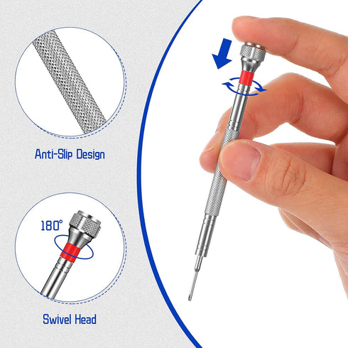8 Pieces Precision Screwdriver, Jewelers Screwdriver Set, Watch Repair Screwdriver Set 0.6-1.6 mm, Micro Screwdriver for Watch Repair, Eyeglasses Repair, Jewelry Work, Electronics Repair by Chumia