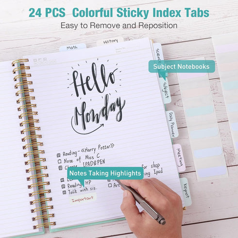 Spiral Notebook, College Ruled, 8.5" x 11", 300 Pages Leather Journals for Writing, A4 Hardcover Notebooks for Work
