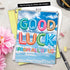 The Best Card Company Big Good Luck Greeting Card, 8.5 x 11 Inch, Colorful Balloons for Kids