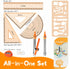 YPLUS 11 Pcs Geometry Set for Students, Math Protractor Compass with Rulers for Class Supplies