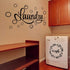 Zonon Laundry Room Decor Decal, Vinyl Wall Decals Quote Wash Dry Sticker for Home Apartment Washing Machine Dryer