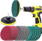 Swpeet 16Pcs 5Inch 3 Different Color Scrubbing Pads Drill Powered Brush Tile Scrubber