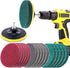Swpeet 16Pcs 5Inch 3 Different Color Scrubbing Pads Drill Powered Brush Tile Scrubber