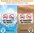 No Smoking No Vaping Sign - 2 Pack - 10 x 7 Inches Rust Free Aluminum with 4 Pre-Drilled Holes