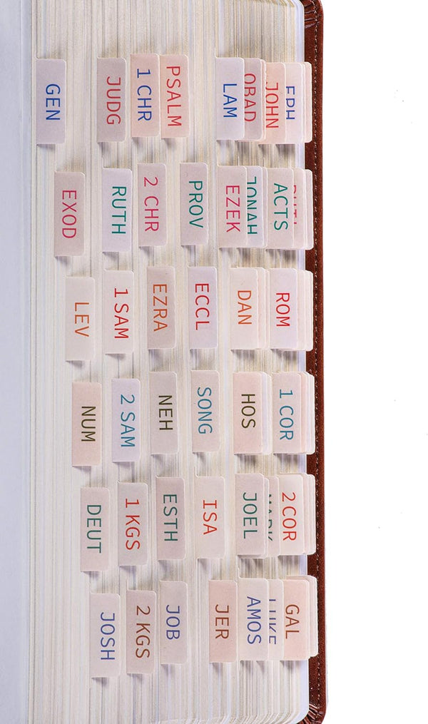 DiverseBee Laminated Bible Tabs, Large Print Easy to Apply Bible Index Tabs for Old and New Testament, 72 Tabs