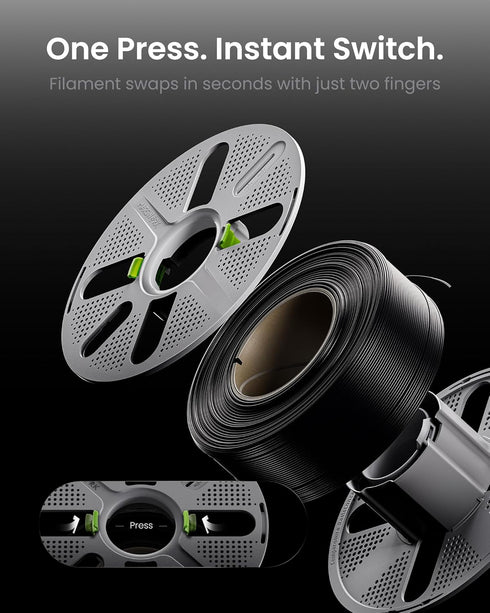 1kg (2.2lbs), 1.75mm 3D 3D PLA Basic, Pre-Dried Filament with Quick-Swap Reusable Spool Printing Filament, Compatible