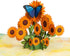 Paper Love 3D Sunflowers Pop Up Card for Birthday, Get Well, All Occasion - 5" x 7" with Envelope and Note Tag