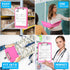 Clipboard with Storage, Heavy Duty Plastic Nursing Clipboard with Low Profile Clip and Pen Holder, Multifunctional Case