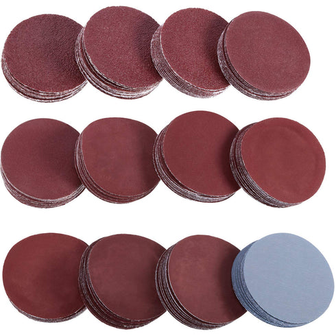120 Pieces Sanding Discs Pad Hook and Loop Sandpaper Disc for Drill Grinder Rotary Tools, 12 Different Grits