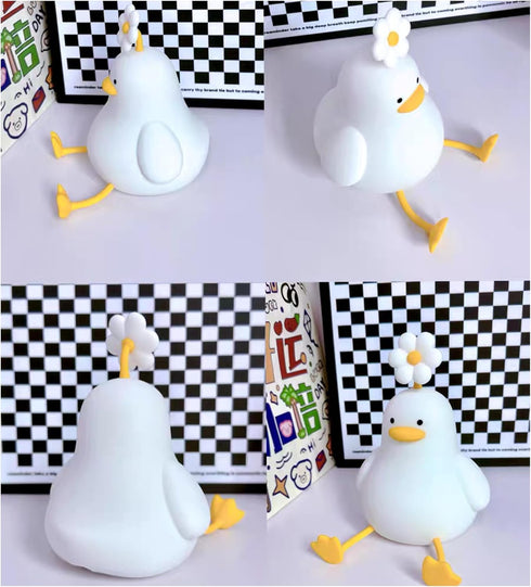 Dimming,The 3 Sitting Duck Light With Warm Color Little Flower Rechargeable Touch Lamp Is Levels Brightness
