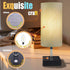 12 Inch Dimmable, 8 Inch Cordless Table Lamp (Linen)-Touch Rechargeable, Fabric Shade, Ideal for Bedroom & Living Room