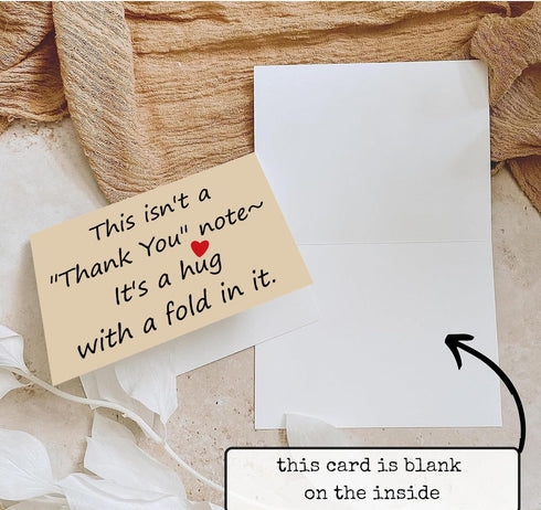 PUGAILA Funny Thank You Note Card for Him Her, Special Thank You Hug Cards, Humorous Gratitude Appreciation Card