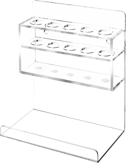 MyGift Wall Mounted Clear Acrylic Dry Erase Marker Holder for 5 Markers and Eraser, Office Accessories