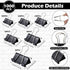Yexiya 1000 Pcs Binder Clips Bulk, Assorted Sizes Black Paper Clips for School Teachers and Office Supplies
