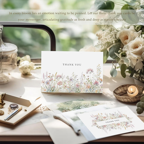 Envelopes,48Pack 4x6 Inches SLAPAFLIFE Floral Thank You Cards with - Thank You Notes with envelope and stickers,baby